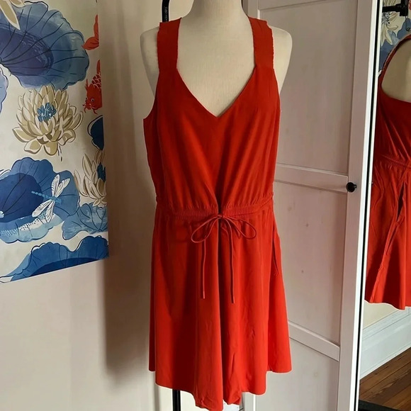 Athleta Red Sleeveless Dress - Picture 1 of 8